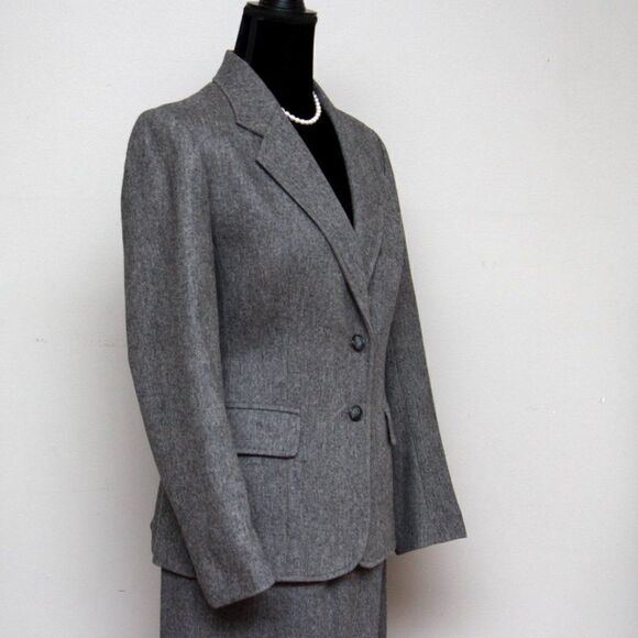 Vintage Evan Picone Womens Jacket Blazer Size Small Black Wool Academia - Picture 15 of 16
